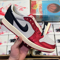 Low Top Sneakers, White Red Colorway, Lace Up Design, Casual Gift for Sneaker Fans