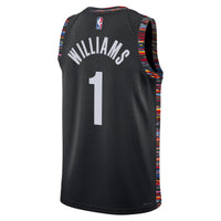 Brooklyn Nets 2025/26 City Edition Swingman Jersey - Black - Ziaire Williams