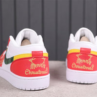 Low Top Sneakers, White Green Colorway, Lace Up Design, Casual Gift for Sneaker Fans