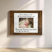 Custom Baby Nursery Canvas Art, First Christmas Canvas Photo Frame, Personalized Holiday Wall Canvas, 2025 Xmas Decor, Digital Download