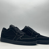Low Top Sneakers, Black Colorway, Reverse Hook Design, Lace Up Design, Casual Gift for Sneaker Fans