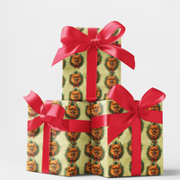 Adorable Holiday Dog Wrapping Paper, Pomeranian Christmas Wrapping Paper, Festive Puppy Present Gift Wrap, Winter Pet Lover Gift Wrapping Paper