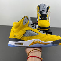 High Top Sneakers, Yellow Colorway, Lace Up Design, Casual Gift for Sneaker Fans