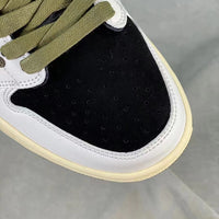 Low Top Sneakers, White Black Green Colorway, Reverse Hook Design, Lace Up Design, Casual Gift for Sneaker Fans