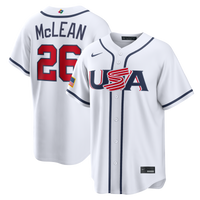 USA Baseball Nolan McLean White 2026 World Baseball Classic Home Stadium Jersey