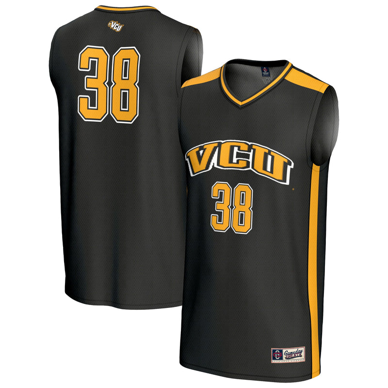 #38 VCU Rams Lightweight Basketball Fashion Jersey - Black
