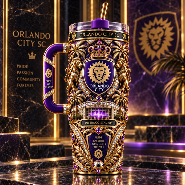 ORL Crest Regalia - Purple and Gold Wraparound Tumbler - main