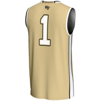 #1 Wake Forest Demon Deacons Lightweight Basketball Jersey - Gold