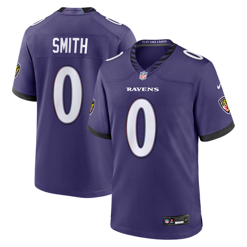 Baltimore Ravens Roquan Smith Purple Team Game Jersey