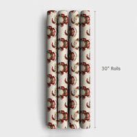 Humorous Holiday Toast Gift Wrap, Watercolor Santa Toasting Champagne Wrapping Paper, Festive Santa Claus Wrapping Paper, Adult Christmas Wrap