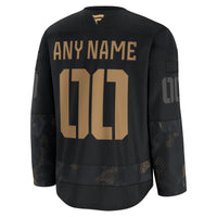 Florida Panthers Black 2024 Military Appreciation Custom Practice Jersey