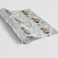 Adorable Dog Holiday Gift Wrap, Shih Tzu Christmas Wrapping Paper, Snowy Puppy Xmas Wrapping Paper, Festive Dog Lover Present Wrapping Paper