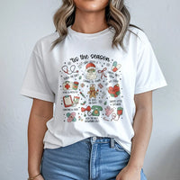 Medical Holiday Icons Graphic Tee, Nurse Christmas T-Shirt, Adorable Healthcare Worker Shirt, RN Christmas Tree Tee, Hospital Staff Xmas Present