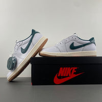 Low Top Sneakers, White Green Colorway, Lace Up Design, Casual Gift for Sneaker Fans