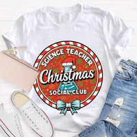 Humorous Holiday Chemistry STEM Shirt, Science Teacher Christmas Social Club T-Shirt, Festive Science Graphic Tee, Xmas Educator Present