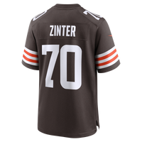 Cleveland Browns Zak Zinter Brown Team Game Jersey