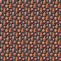 Holiday Cookie Gift Wrap, Gingerbread Christmas Wrapping Paper, Candy Cane Xmas Wrapping Paper, Baker Holiday Gift Wrapping Paper
