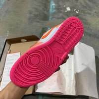 Low Top Sneakers, Orange Colorway, Lace Up Design, Casual Gift for Sneaker Fans