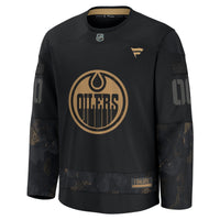 Edmonton Oilers Black 2024 Military Appreciation Custom Practice Jersey