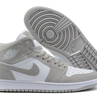 Sneakers, Gray White Colorway, Lace Up Design, Casual Gift for Sneaker Fans