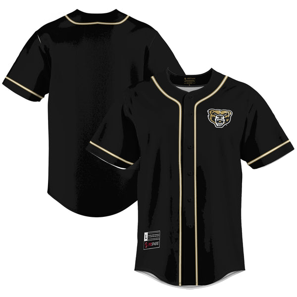 Oakland Golden Grizzlies Lightweight Baseball Jersey - Black