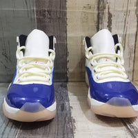 High Top Sneakers, Blue White Red Colorway, Lace Up Design, Casual Gift for Sneaker Fans