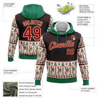 Personalized Team Name and Number Holiday Sweatshirt, Custom Sports Christmas Pullover Hoodie, Custom Game Day Hoodie, Xmas Fan Present