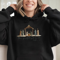 The Greatest Present of All Sweatshirt, Nativity Scene Hoodie, Christian Christmas Pullover, Religious Faith Hooded Sweater, Xmas Present for Her