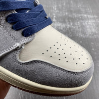 Low Top Sneakers, Blue White Brown Colorway, Lace Up Design, Casual Gift for Sneaker Fans