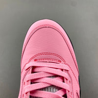 Low Top Sneakers, Pink Colorway, Leather Footwear, Lace Up Design, Casual Gift for Sneaker Fans