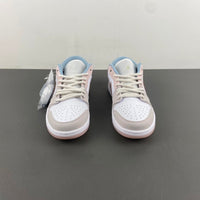 Low Top Sneakers, Off White Pink Gray Colorway, Lace Up Design, Casual Gift for Sneaker Fans
