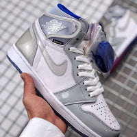 High Top Sneakers, Blue Colorway, Lace Up Design, Casual Gift for Sneaker Fans