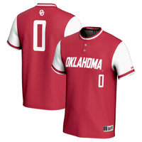 #0 Oklahoma Sooners Lightweight Softball Jersey - Crimson