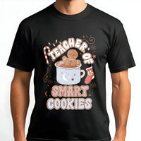 Adorable Gingerbread Christmas Shirt, Teacher of Smart Cookies T-Shirt, Holiday Educator Graphic Tee, Xmas Teacher T-Shirt, School Holiday Present