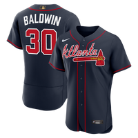Atlanta Braves Drake Baldwin Navy Alternate MLB Awards Authentic Jersey
