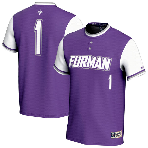 Furman Paladins Lightweight Collegiate Softball Fashion Jersey - Purple