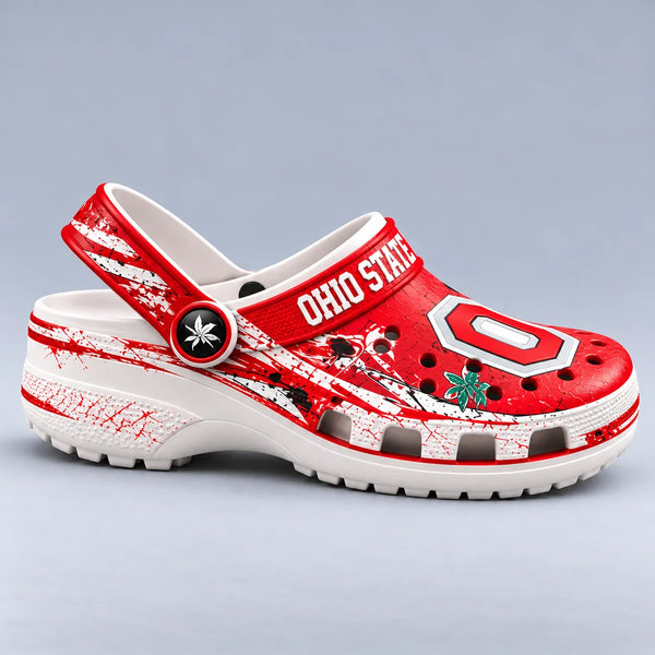 OSU Block O - Scarlet and White Statement Clogs - main
