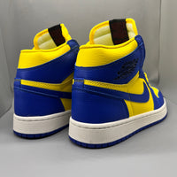 Sneakers, Blue Yellow Colorway, Lace Up Design, Casual Gift for Sneaker Fans