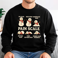 Humorous Medical Christmas Crewneck, Snowman Pain Scale Sweatshirt, Nurse Holiday Sweater, Doctor Hospital Crewneck, Healthcare Worker Present
