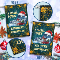 Red Truck Farm Scene Yard Flag, Kentucky Christmas Garden Flag, Small Town Holiday Double Sided Outdoor Flag, Winter Lawn Decor Present