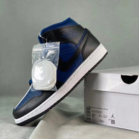 Mid Top Sneakers, Blue White Colorway, Lace Up Design, Casual Gift for Sneaker Fans
