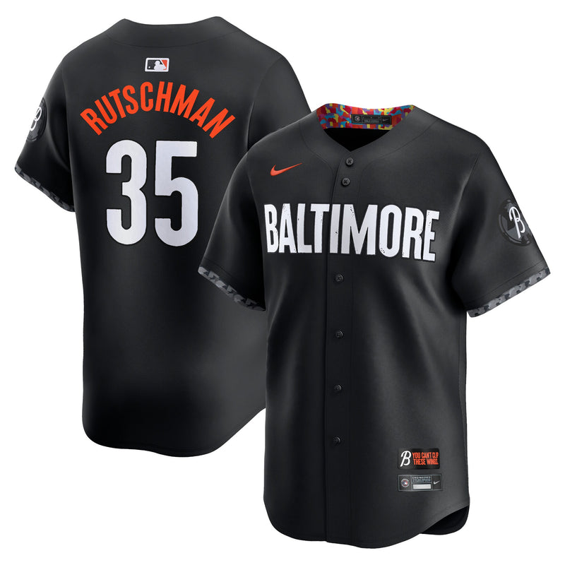 Baltimore Orioles Adley Rutschman Black City Connect Limited Player Jersey
