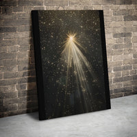 Religious Nativity Canvas Print, Star of Bethlehem Canvas Wall Art, Christian Christmas Canvas Decor, Nativity Scene Wall Art Present