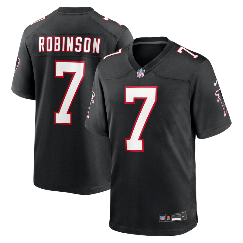 Atlanta Falcons Bijan Robinson Black Throwback Game Jersey