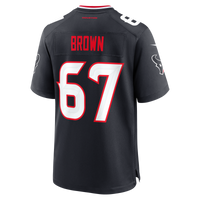Houston Texans Evan Brown Navy Team Game Jersey