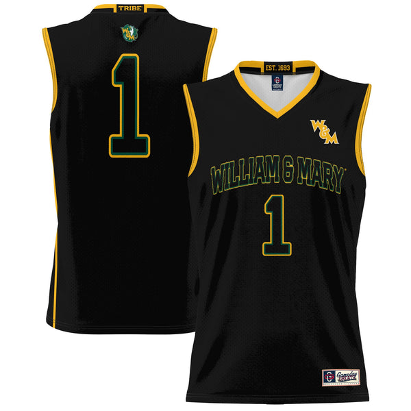 #1 William & Mary Tribe Lightweight Basketball Jersey - Black