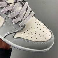 Low Top Sneakers, Gray White Colorway, Lace Up Design, Casual Gift for Sneaker Fans