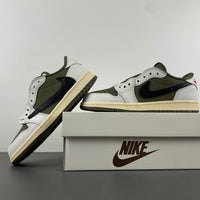 Low Top Sneakers, White Black Green Colorway, Lace Up Design, Casual Gift for Sneaker Fans
