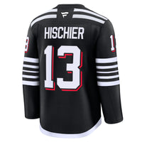 New Jersey Devils Nico Hischier Black Alternate Premium Jersey