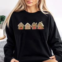 Adorable Holiday Cookie Sweater, Gingerbread House Christmas Sweatshirt, Festive Baker Crewneck, Xmas Gingerbread Pullover, Comfy Holiday Present